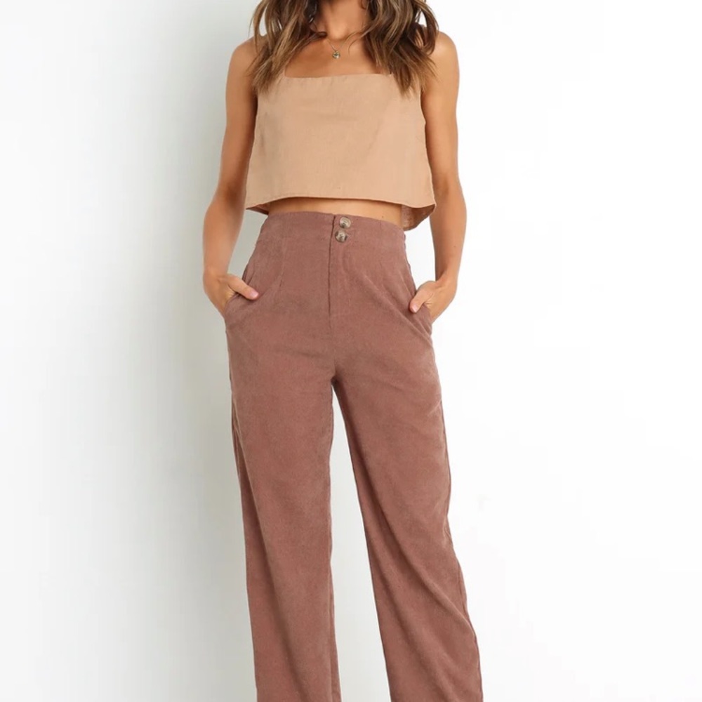 Petal & Pup Brown Cropped High Waisted Springfield Pants